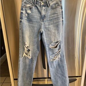 Distressed Judy Blue 90’s Straight Jeans sz 1